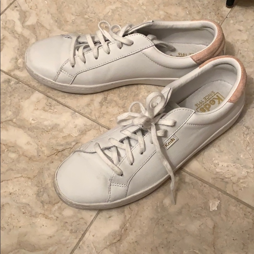 Pink and white keds, size 9